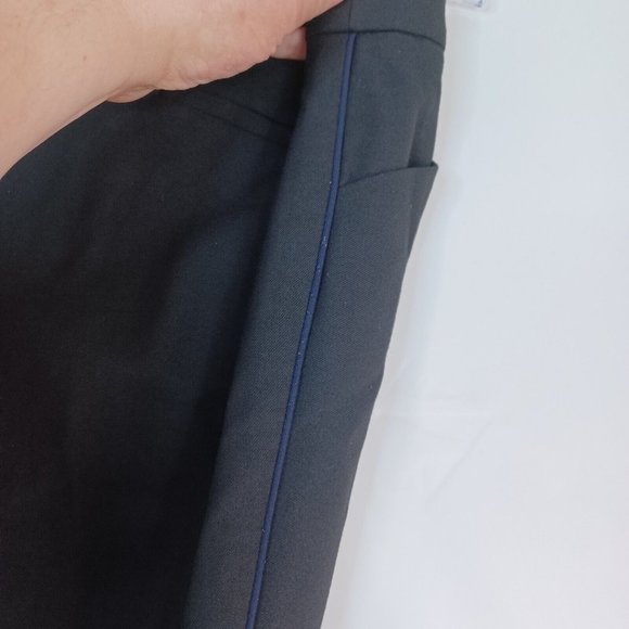 J Crew Womens Bi Stretch Wool Blend Side Stripe Trousers Black w Pockets size 14 - Picture 8 of 13